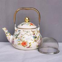 Thickened Enamel Large-Capacity Teapot with Flat Bottom for Induction Cookers, Milk, Tea, and Cold Water gray
