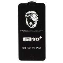 Juodais apvadais apsauginis grūdintas stiklas Apple iPhone 7 Plus / 8 Plus telefonui "9D Gorilla "
