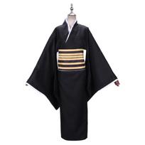 Exquisite Mitsuri Kanroji Kimono Costume For Anime Fans High-quality Polyester Fiber Fabric In Demon Slayer Theme S black