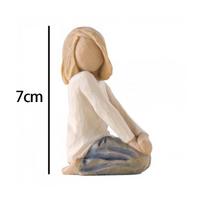 Unique American Family Resin Art Sculpture Charming Wedding Gift For Home Office Little Daughter