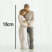 Unique American Family Resin Art Sculpture Charming Wedding Gift For Home Office Couple Touching Belly