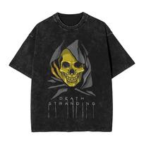 Vintage Death Stranding Logo Graphic T-shirt Unisex Harajuku Washed Oversized Streetwear Short Sleeve Soft Cotton Breathable Tee Tops L įvairiaspalvis