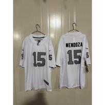 Mens Oversized Embroidered American Football Jersey Tigers Raiders Team Fan Apparel Casual Sportswear Assault White Silver 15 gray