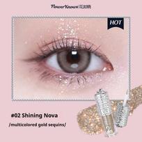 Flower Knows Liquid Eyeshadow Swan Ballet Glitter Quick-Dry Long-Lasting Waterproof Shimmer for Eyes Makeup 4g gray