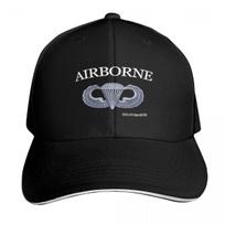 Airborne Baseball Cap Contrast Two Tone Brim Snapback Flat Bill Strapback Dad Hat black