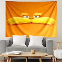 The Lorax Print Tapestry, Backdrop, Easy Setup, Ideal for Bedroom, Office & Living Room, with Aesthetic Wall Hanging Decor. 130cmx150cm