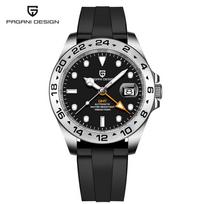 Pagani Design New Men's Diver GMT Automatic Mechanical Watch 42mm Sapphire 100m Waterproof Watch PD1682 Pearl DG5833GMT gray