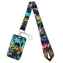 Zoro Lanyard Anime Pirate Card Holder Neck Strap for Key ID Card Phone Straps Badge Holder Keyrings Cosplay Accessories Gifts 6 3 black