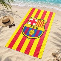 FC Barcelona Microfiber Beach Towel Quick Dry Sand Free Lightweight Beach Towels for Travel Swimming Camping 70cmx140cm(27x55inch) yellow