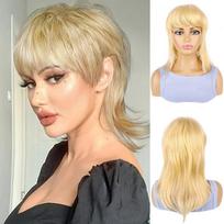 Short Gold Pixie Cut Wig Women Trendy Hair Daily Wear Light Blonde white
