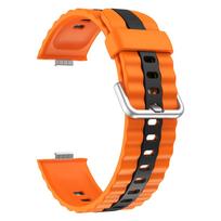 Sportinis silikoninis dirželis Huawei Watch Fit 4 Pro dviejų spalvų apyrankė kvėpuojanti apyrankė Correa Huawei Fit3 Fit4 Pro priedams For Huawei Fit 4 Pro orange
