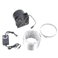 12V Adjustable Speed Axial Exhaust Fan 120mm High Airflow 7000RPM for DIY Ventilation Projects Includes 3  Duct Plate Kit
