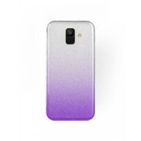 Violetinis blizgantis silikoninis dėklas Samsung telefonui J600 J6 2018 telefonui "Bling"