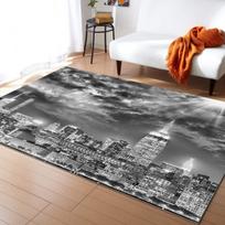 Niujorko miesto kilimas, gatvės vaizdo kilimas, minkštas namų įėjimo kilimėlis, neslystantis grindų kilimėlis miegamojo, svetainės, balkono dekoravimui 40x60cm gray