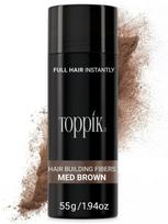 TOPPIK Plaukų efektą sukurianti pudra HAIR BUILDING FIBERS (MEDIUM BROWN), 55 g