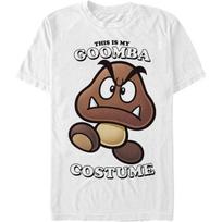 Fifth Sun vyriški Nintendo Goomba kostiumo marškinėliai M balta