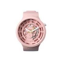 SWATCH Unisex 47mm Skeletinis laikrodis SB03P100 SB03P100 Pink Watch Dial white