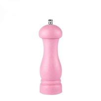 6inch Salt and Pepper Grinder, Solid Wood Spice Pepper Mill with Strong Adjustable Ceramic Grinder Kitchen Cooking Tools pink