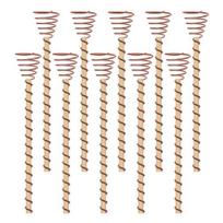 Elektrokultūros augalų kuoliukai Varinės spiralinės antenos Daugkartinės augalų antenos sodui auginti Ekologiškos Didelio derliaus M 10pcs beige