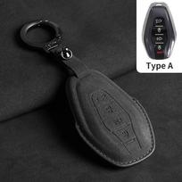 Car Key Shell Fob For Chery Jetour DASHING X-1 Plus DTC 2025 2025 Leather Car Remote Key Case Cover Holder Keychain Protector black