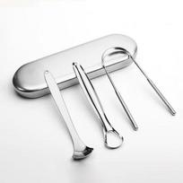 Professional Stainless Steel Tongue Scraper U Shape Oral Hygiene Tool for Fresh Breath & Bad Breath Removal white