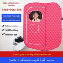 Full-Body Postpartum Sauna Steam Box - Family Style Wet Steam Room and Fumigation Machine Red Double Person Box pink