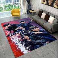 Kpop B-BTS Jeon Jung Kook JK Carpet Rug for Playroom Bedroom Living Room Sofa Home Decor,kid Area Rug Non-slip Floor Mat Gift 40cm x 60cm gray
