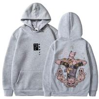 Cool Anime JoJo's Bizarre Adventure Kira Yoshikage Graphic Printed Hooded Men Women Manga Hoodies Casual Sweatshirt Harajuk 2XL white