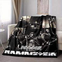 Custom 1pc Rammstein Metal Music Band Blanket, Soft And Comfortable Blanket, Casual Warm, Camping Travel Blanket, Birthday Gift Q9122008 100cmx150cm