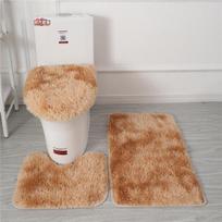 3 vnt. / rinkinys dušo kambario tualeto kilimėliai neslystantys dušo kilimų rinkinys pliušinių kilimėlių rinkinys namo vonios kambario grindų kilimėlis 3PCS/1 SET gray