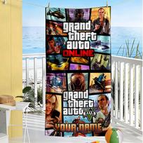 Grand Theft Auto Customizable Name Beach Towel Soft Durable Quick-Dry 80cmx160cm(31x63inch)