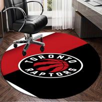 Raptors basketball Logo Round Rug for Livingroom,Bedroom, Palyroom, Chair Rug, Area rug, Circle Carpet, Large Size Fan Christmas gift 80cmx80cm red