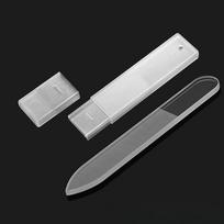 Nano poliravimo stiklinė nagų dildė poliravimui, nagų lako poliravimui, poliravimo dildė, poliravimo blokelis Pointed tip white