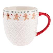 Baltos spalvos iš porceliano puodelis 630 ml Knitting – Dakls