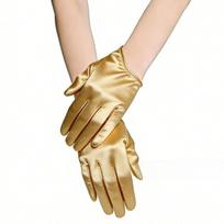 Palm Guard Dance Performance Gloves Anti-Slip Evening Dress Matching Gloves  Cosplay auksas