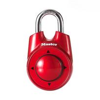 Master Lock 1500ID Directional Password Padlock Portable Keyless Lock Gym School Health Club Padlock Security Locker Door Lock 4 raudona