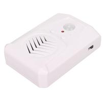PIR Motion Sensor Alarm Recordable Voice Entrance Welcome Sound Player for Shop Store white