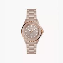 Fossil Moteriškas Fb-01 Kvarcinis Laikrodis Druskinio Karamelės Ciferblatas Keraminis 36mm CE1111 sidabras