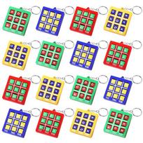 Educational 4-16pcs Tic Tac Toe Game Keychain Toy Birthday Party Favors for guest Goodie Bag Pinata Filler Classroom Prizes Kids multi