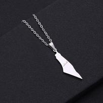 Trendy Geometric Alphabet Stainless Steel Choker Necklace Israel And Palestine Map StyleD black