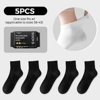 Disposable Socks 5 Pairs Sweat Absorbent Anti Odor Lightweight Breathable for Travel Hiking Outdoor Sports A14 pink