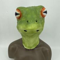 Easter latex animal frog mask Role-Play Party cosplay Costume props, funny headgear Frog headgear brown