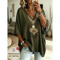 Baggy V‑Neck Vacation Pullover 0XL black