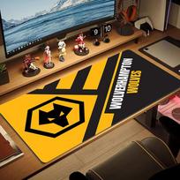 Wolverhampton Wanderers Color Mouse Pad Large Gaming Table Cushion Non-slip Laptop Tablet Big Mousepad XXL Mat Mini PC Playmat With Lock edge 30cmx60cm(11.8x23.6inch) yellow