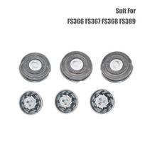Shaver Replacement Head Mens Rotary Electric Popup Trimmer Razor Blade For FS366 367 368 389 Beard Shaving Razor Heads/Cutter Head Cover/Bracket 3 heads gray