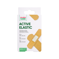 EUROCARE, ACTIVE ELASTIC, pleistrų rinkinys, 20 pleistrų