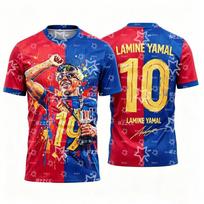 2026 Lamine Yamal No.10 Football Jersey Match & Training Kit Summer Sports T-Shirt Children's Clothing Tee Y2k 5XL blue