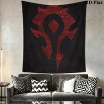 World of Warcraft Hordos Simbolis Gobeleno Fono Audinys Madingas Spaudinys Kalėdinė Dovana Sienos Dekoracija Sienų Dangos Dekoracija 150cm x 200cm brown