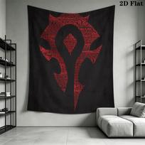 World of Warcraft Hordos Simbolis Gobeleno Fono Audinys Madingas Spaudinys Kalėdinė Dovana Sienos Dekoracija Sienų Dangos Dekoracija 180cm x 230cm