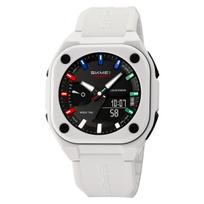 SKMEI Sport World Time Digital Electronics Watch Fashion Watches For Men Woemn Waterproof Alarm Clock Wristwatch Horloges Mannen white